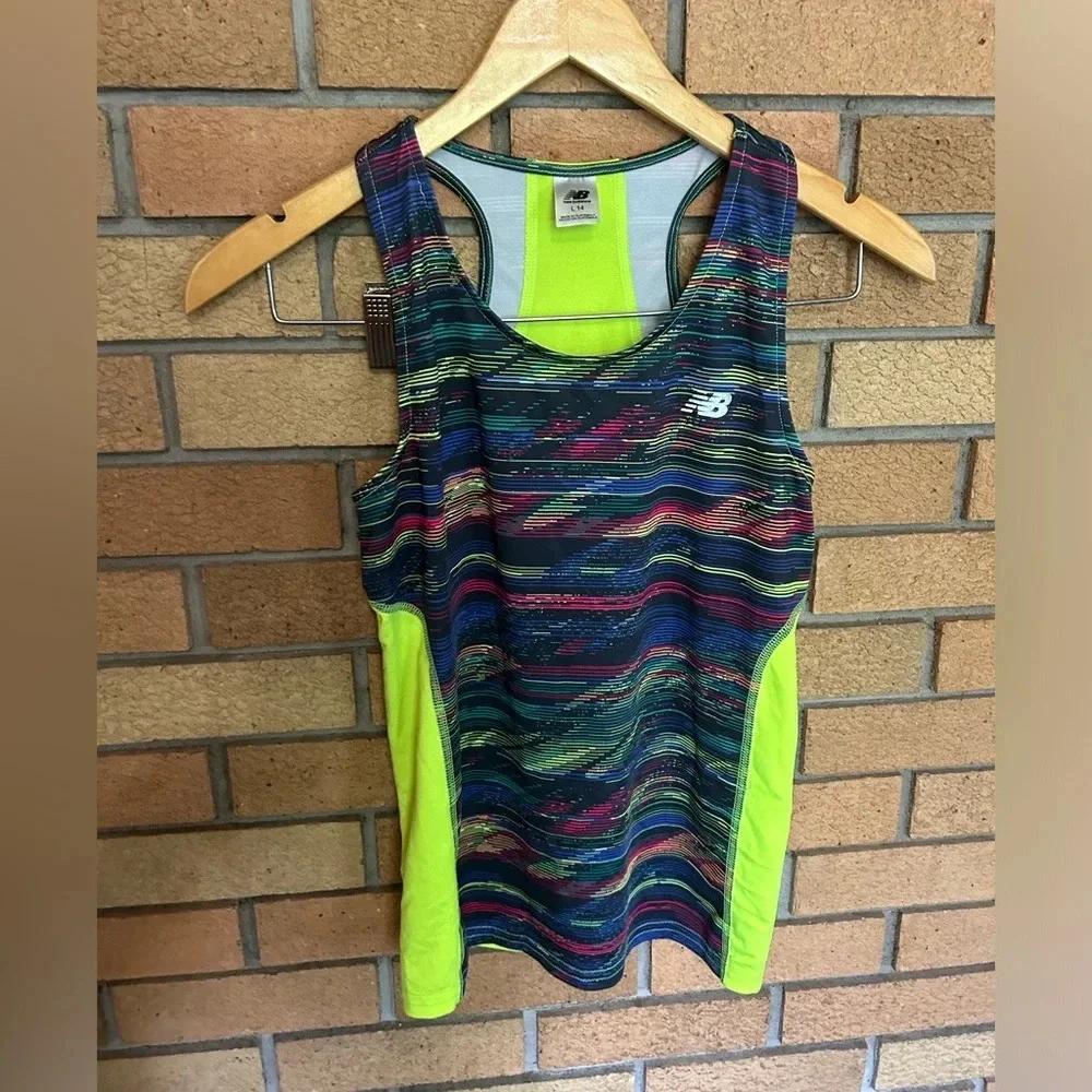 New Balance 3 Piece Athletic Gym Patterned Workout Girls Size 14 Large
